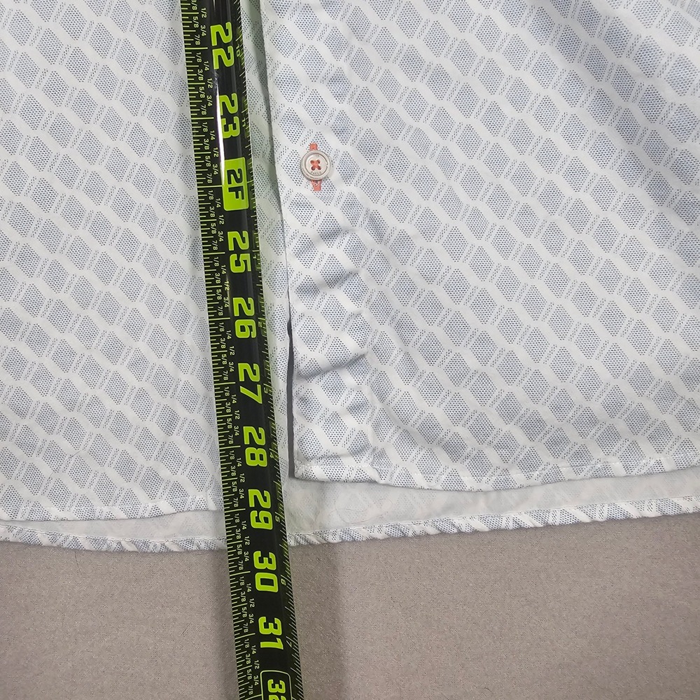 Ted Baker London Mens Geometric Print Button Down Shirt Blue White Size 3 - Picture 6 of 11
